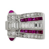 Art Deco Diamond and Ruby Platinum Ring