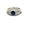 Sapphire and Diamond Platinum Ring