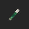 Custom Made Elongated Green Tourmaline and Diamond Platinum Pendant