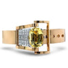 Birks Natural No Heat 13.68ct Yellow Sapphire (Sri Lanka) and Diamond 14Kt/Platinum Buckle Bracelet