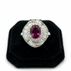 1970's Modern Ruby and Diamond Platinum Ring
