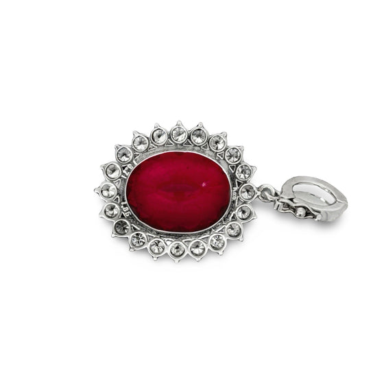 13.71ct Oval Pink Tourmaline Diamond and Platinum Pendant