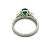 Effy Emerald and Diamond Platinum 3-Stone Ring
