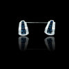 Sapphire and Diamond 18K White Gold Dangle Earrings
