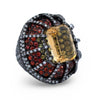 Citrine, Orange Sapphire, Diamond Designer Ring