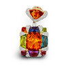 Bellarri Multi Color Gemstone, Diamond and 18K Yellow Gold Pendant