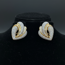  Circa 1990 Vintage Diamond and 18K Yellow Gold Earrings