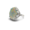 Fine Opal and Diamond Platinum Ring