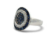 Sapphire and Diamond Platinum Ring