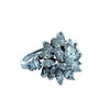 1970's Diamond and Platinum Cluster Ring