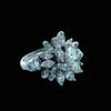 1970's Diamond and Platinum Cluster Ring