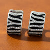 Roberto Coin "Animalier" Diamond and Enamel 18K White and Yellow Gold Earrings