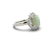 Cats Eye Chrysoberyl and Diamond Platinum Ring