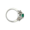 Designer Sena Emerald and Diamond Platinum Ring