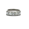 Classic 5 Stone Asscher Cut 2.36cttw. Diamond Platinum Ring