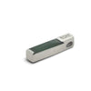 Custom Made Elongated Green Tourmaline and Diamond Platinum Pendant