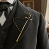 Victorian Royalty Sword French Enamel and Diamond Brooch