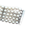 Italian 5 Row 7.75-8.50mm Cultured Pearl 14K White Gold Wide Bracelet