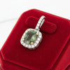 Natural Alexandrite (Color Change Bluish Green to Purple) GIA and Diamond Pendant
