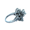 1970's Diamond and Platinum Cluster Ring