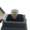 Gents Diamond Cluster 14K Yellow and White Gold Ring