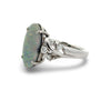 Fine Opal and Diamond Platinum Ring