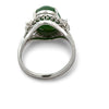 Fine Jade and Diamond Platinum Ring