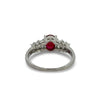 Fine Ruby and Diamond Platinum Ring