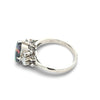 Black Opal and Diamond Platinum Ring