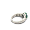 Fine Black Opal and Diamond Platinum Ring