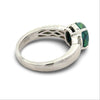 Fine Black Opal and Diamond Platinum Ring