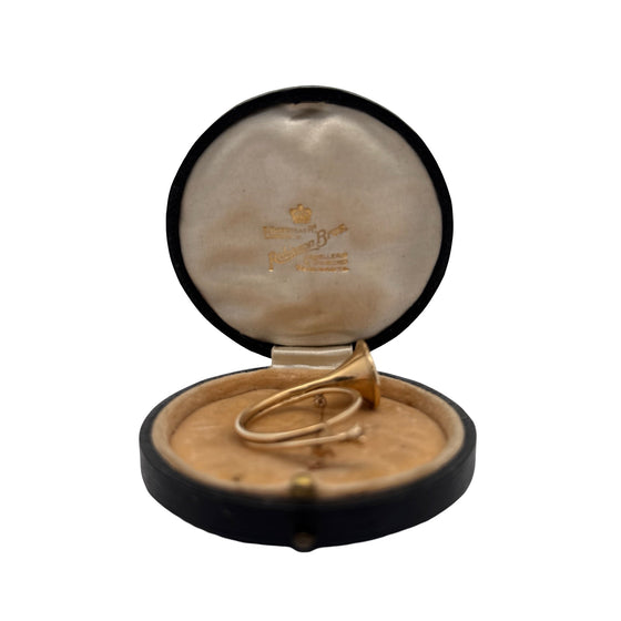 French Horn 14kt Yellow Gold Brooch