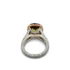 Natural 4.69ct Color Change Alexandrite and Natural Pink White Diamond 18Kt Ring (GIA)