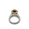 Natural 4.69ct Color Change Alexandrite and Natural Pink White Diamond 18Kt Ring (GIA)