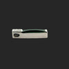 Custom Made Elongated Green Tourmaline and Diamond Platinum Pendant