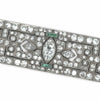 Art Deco 23.50cttw Diamond and Emerald Platinum Bracelet