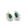 NYC Designer Oscar Heyman Gem Emerald and Diamond Platinum and 18Kt Yellow Gold Earrings