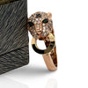 Effy Diamond, Emerald and 14K Rose Gold Panther Ring