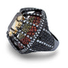 Citrine, Orange Sapphire, Diamond Designer Ring