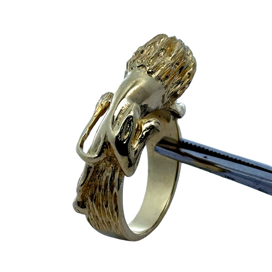 Lion Diamond 18K Yellow Gold Ring