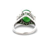 Jade and Diamond Platinum Ring