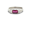Fine Ruby and Diamond Platinum Ring