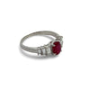 Fine Ruby and Diamond Platinum Ring