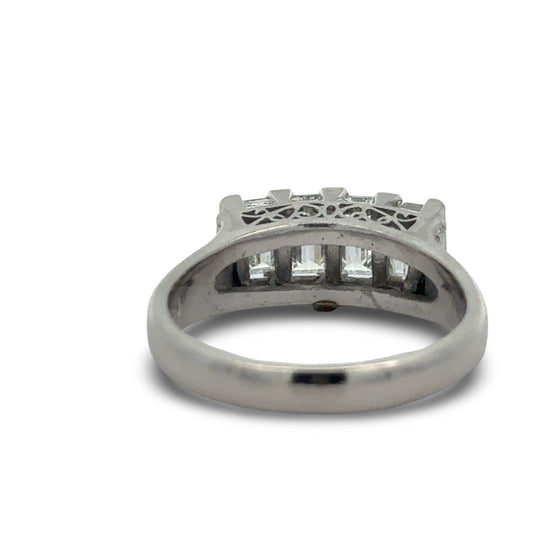 4 Stone Diamond Platinum Ring