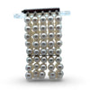 Italian 5 Row 7.75-8.50mm Cultured Pearl 14K White Gold Wide Bracelet