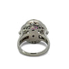 1970's Modern Ruby and Diamond Platinum Ring