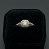 Art Deco 1920's Diamond Filigree 18K White Gold Ring