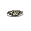 Art Deco 1920's Diamond 18K White Gold Ring