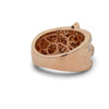Black and White Diamond 14K Rose Gold Panther Ring