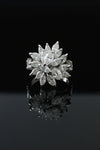 1970's Diamond and Platinum Cluster Ring